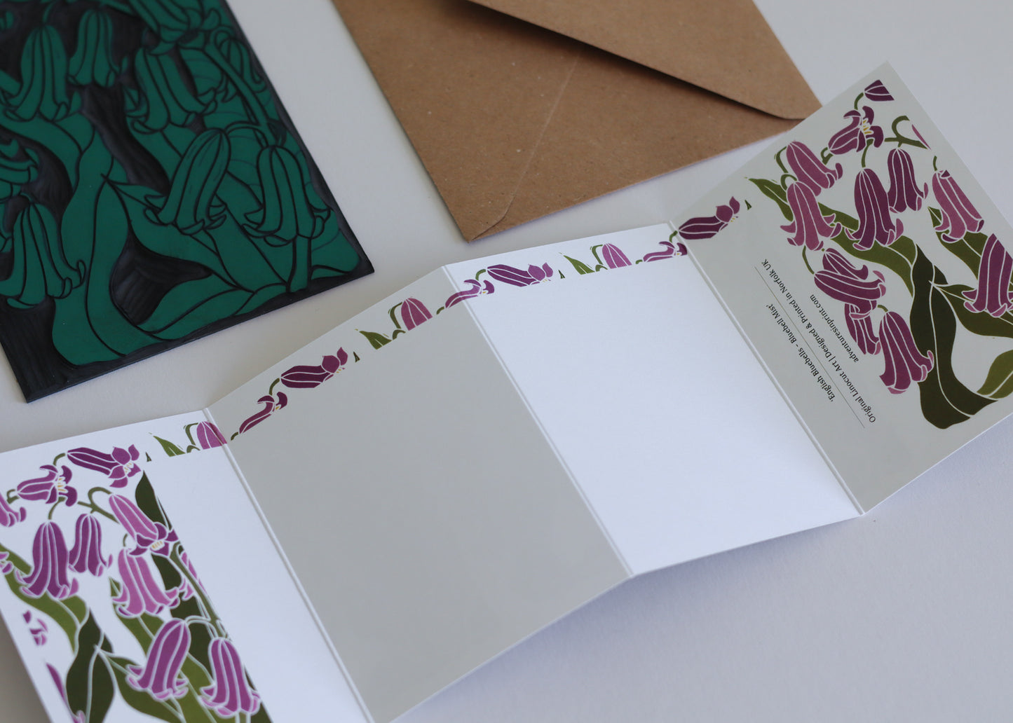 Bluebell Mist Garland Card | Single Card & Envelope