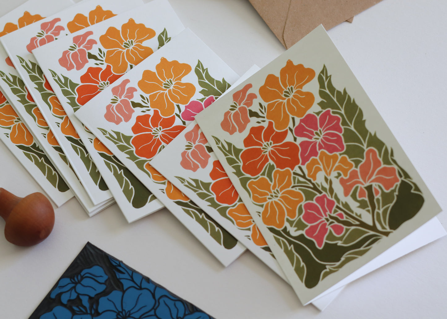 Sunset Ember Wallflowers | Set of 8 Notecards & Envelopes