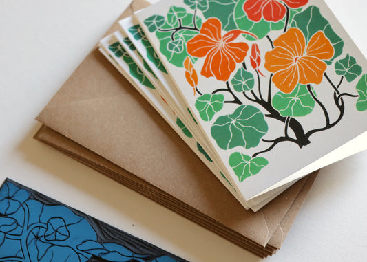 Heritage Kitchen Nasturtium Notecards | Set of 8 Notecards & Envelopes