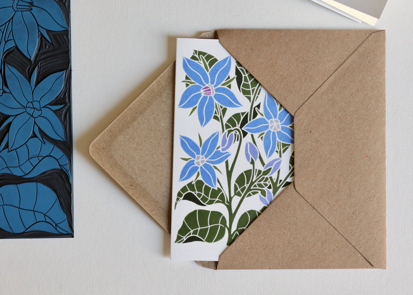 Heritage Kitchen Borage Notecards | Set of 8 Notecards & Envelopes