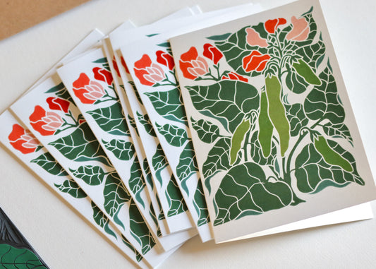 Heritage Kitchen Runner Beans Notecards | Set of 8 Notecards & Envelopes