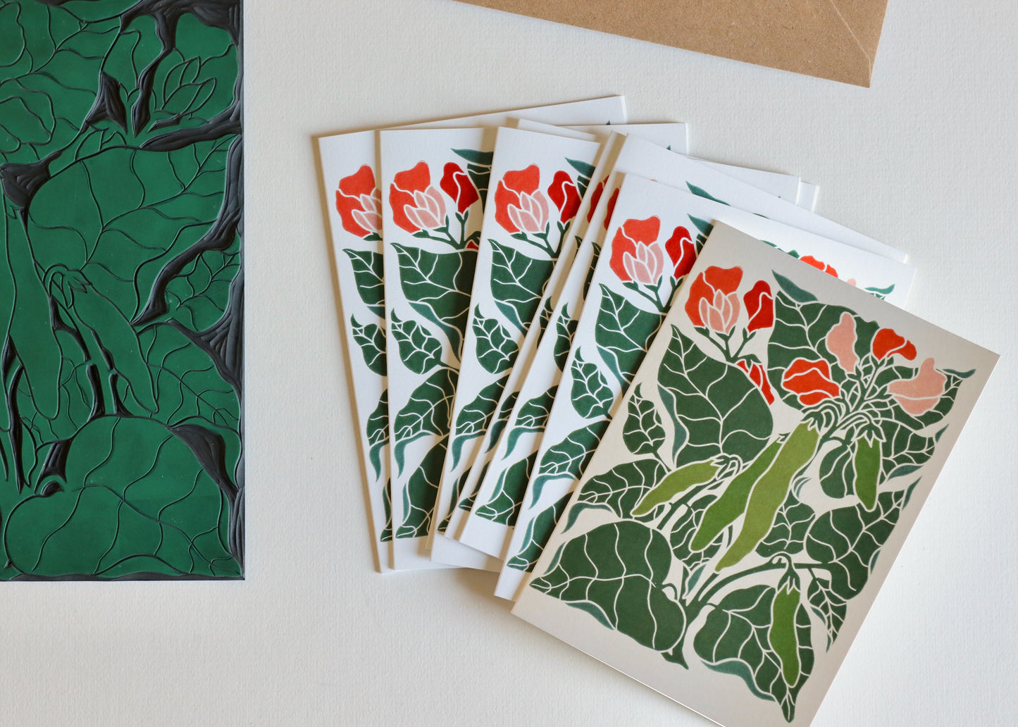 Heritage Kitchen Runner Beans Notecards | Set of 8 Notecards & Envelopes