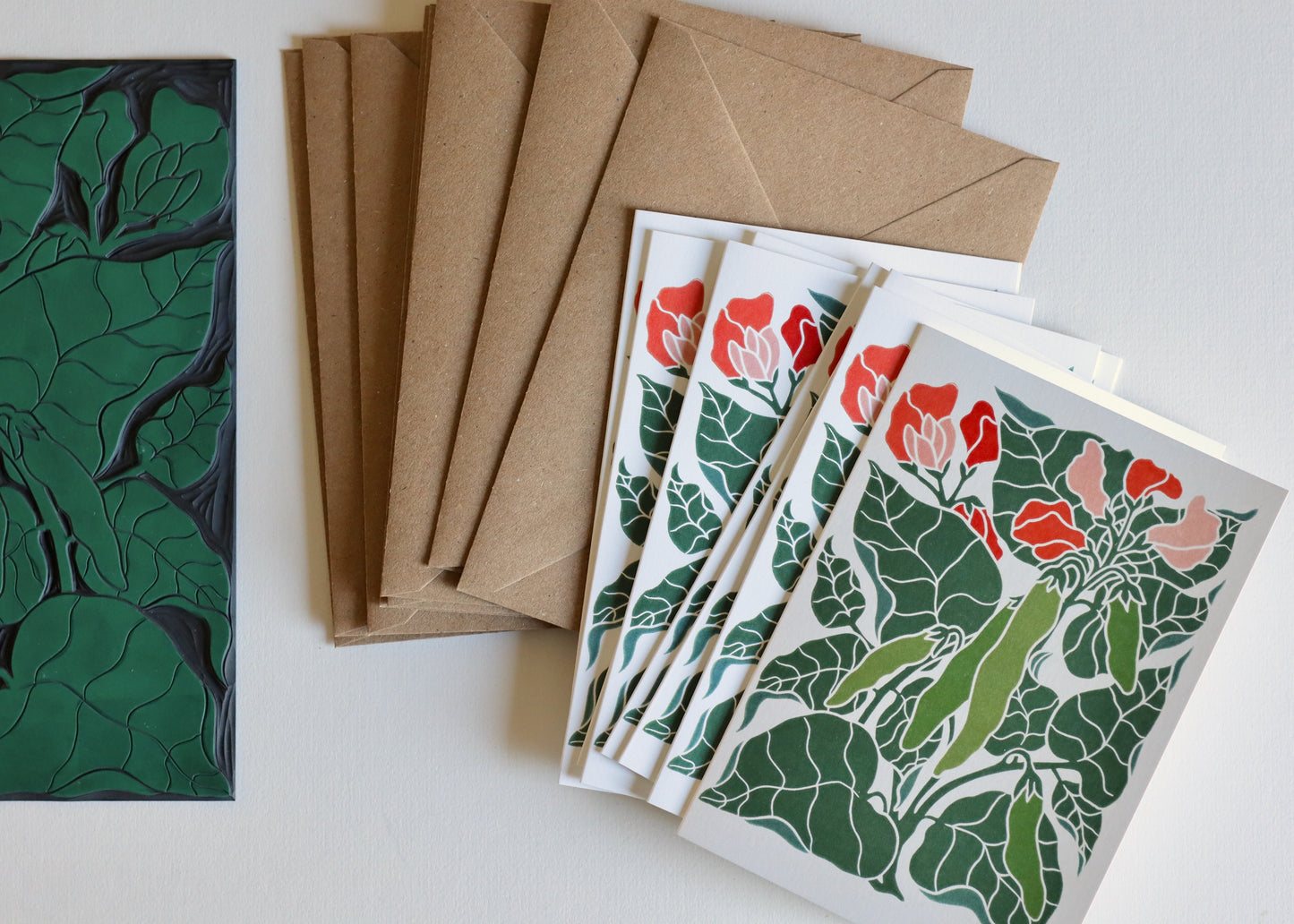 Heritage Kitchen Runner Beans Notecards | Set of 8 Notecards & Envelopes