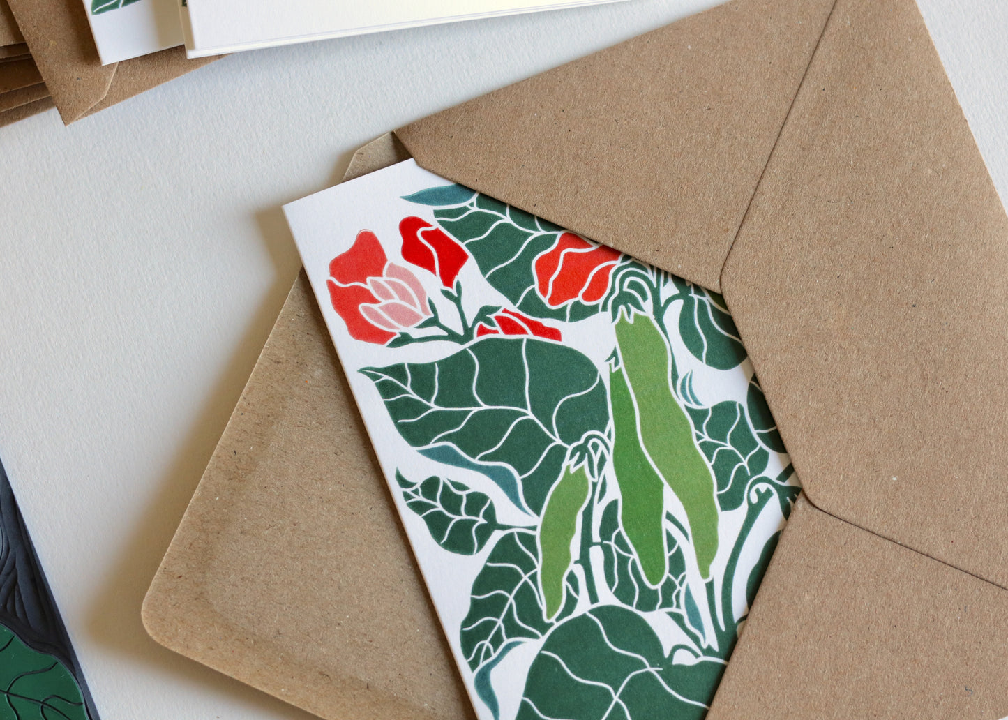 Heritage Kitchen Runner Beans Notecards | Set of 8 Notecards & Envelopes