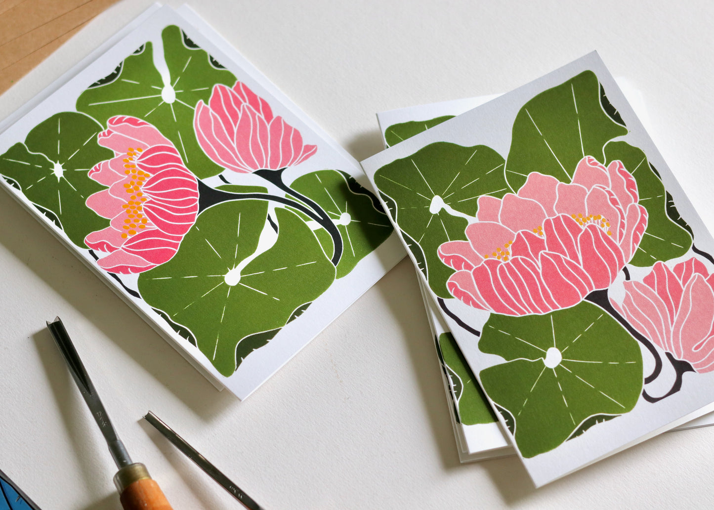 Summer Water Lilies Notecards | Set of 8 Notecards & Envelopes