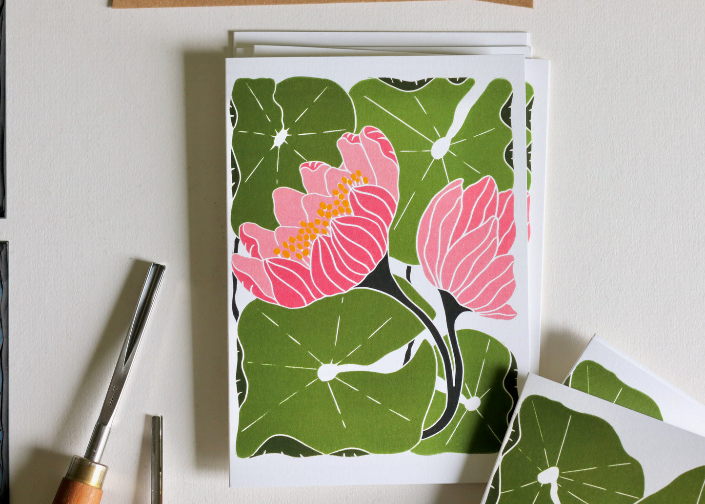 Summer Water Lilies Notecards | Set of 8 Notecards & Envelopes