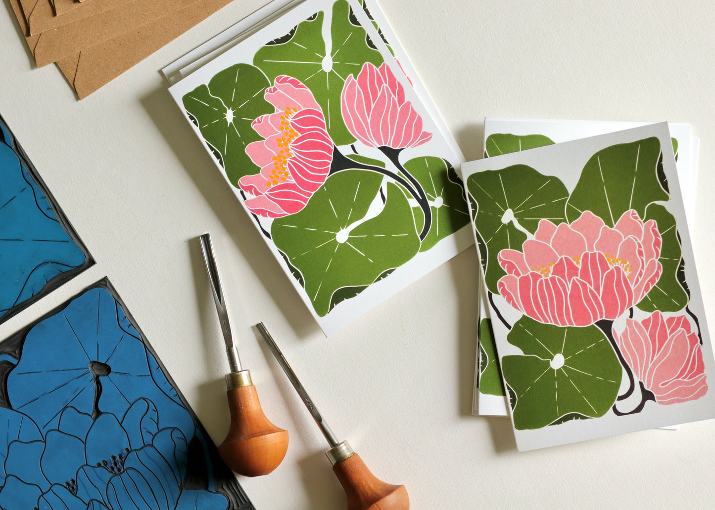 Summer Water Lilies Notecards | Set of 8 Notecards & Envelopes