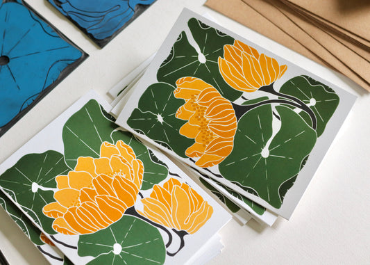 Summer Water Lilies Notecards | Set of 8 Notecards & Envelopes