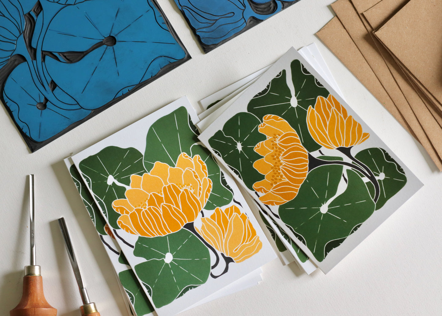 Summer Water Lilies Notecards | Set of 8 Notecards & Envelopes