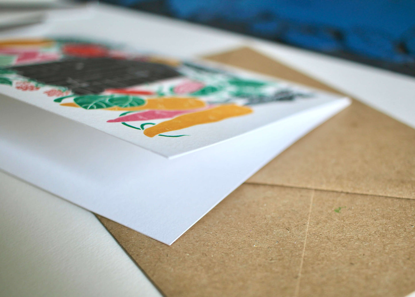 On the Allotment Linocut Greeting Card | Single Card & Envelope