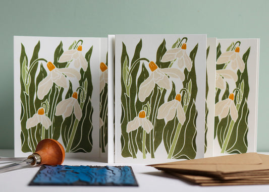Snowdrops in the Garden | Set of 8 Notecards & Envelopes