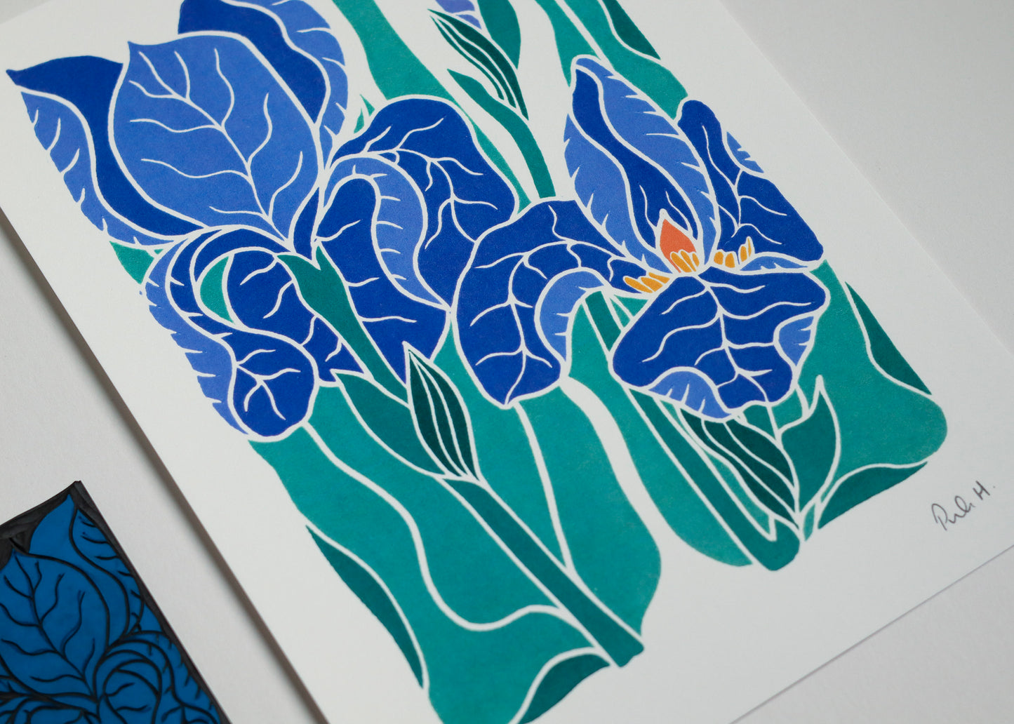 Iris in the Garden | Art Print on Cotton Paper