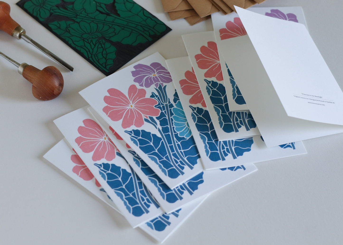 Primroses in the Moonlight | Set of 8 Notecards & Envelopes