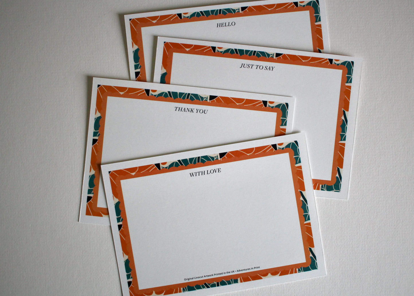 Rudbeckia Linocut Correspondence Cards | Set of 8 Cards & Envelopes