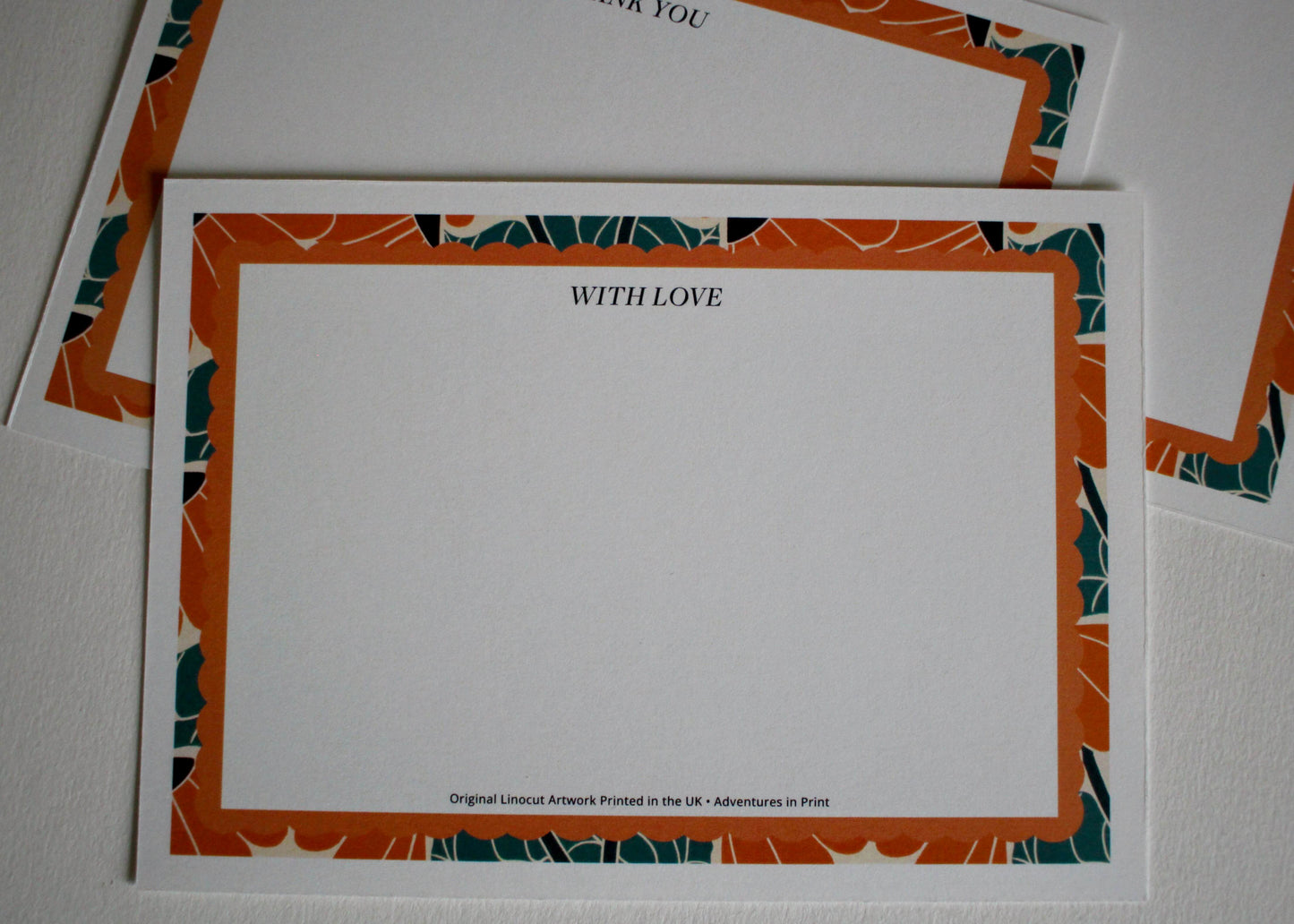 Rudbeckia Linocut Correspondence Cards - Set of 8