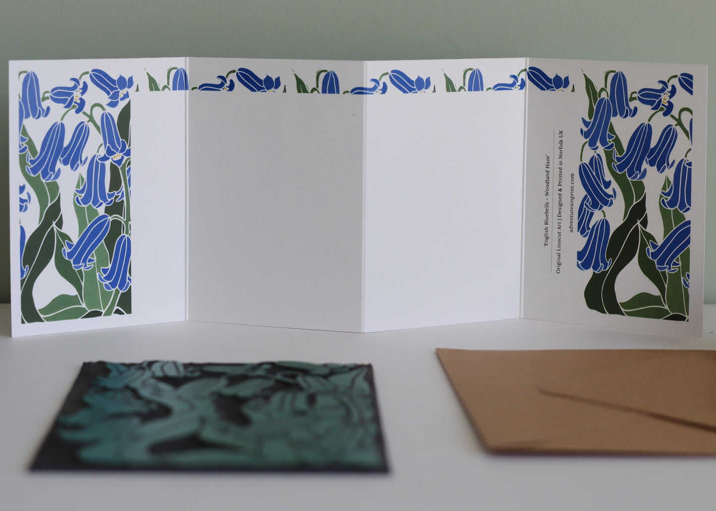 Woodland Haze Bluebells Garland Card | Single Card & Envelope