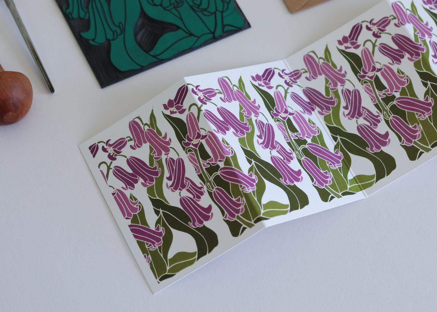 Bluebell Mist Garland Card | Single Card & Envelope