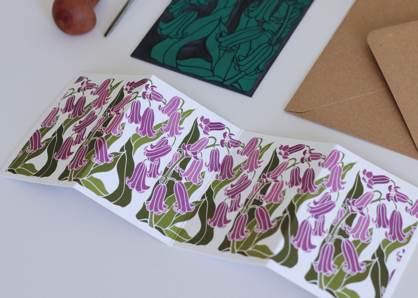 Bluebell Mist Garland Card | Single Card & Envelope