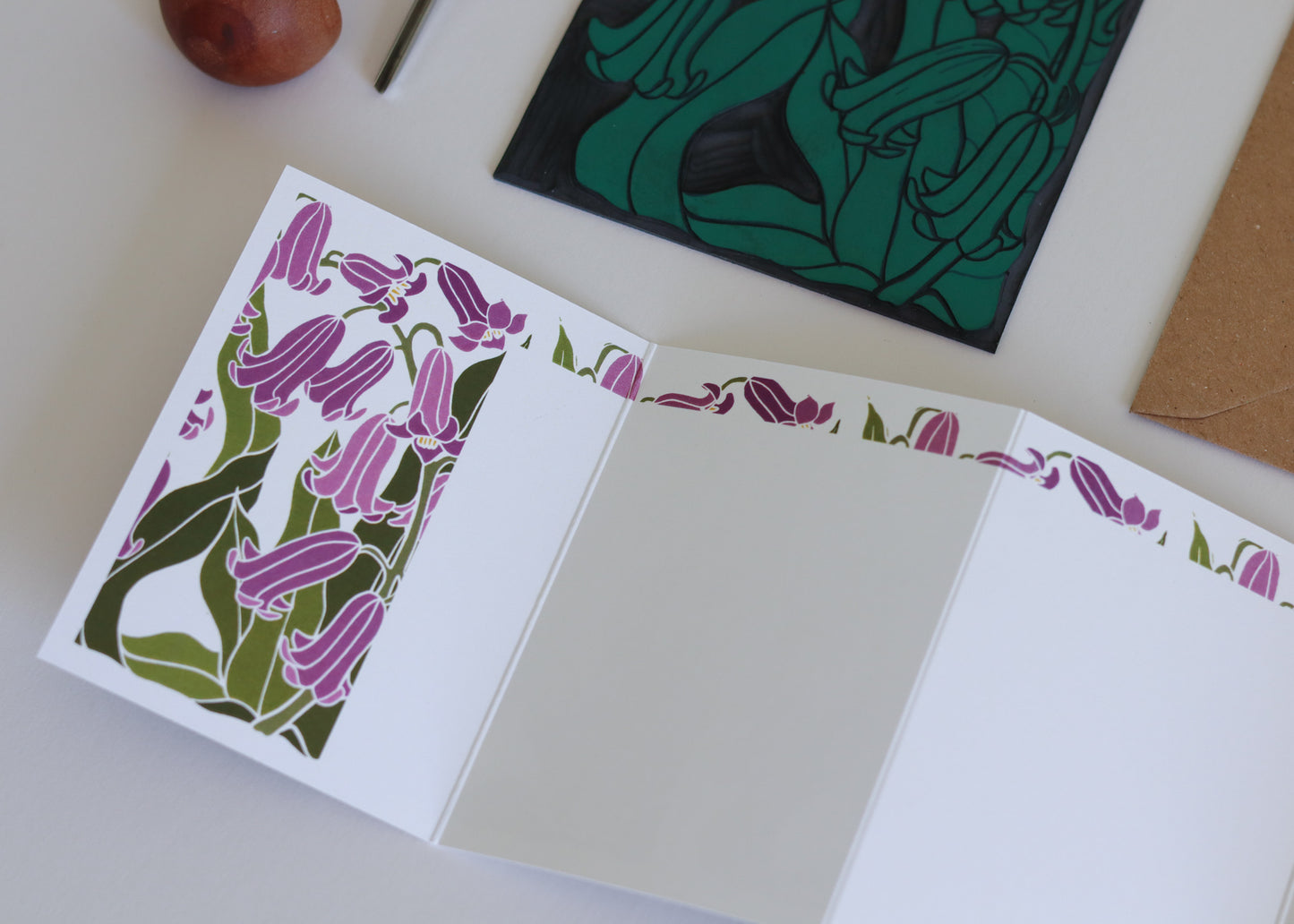 Bluebell Mist Garland Card | Single Card & Envelope