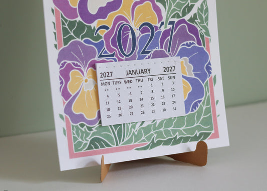 Pansies for Thoughts: 2027 Stand-Up Desk Calendar