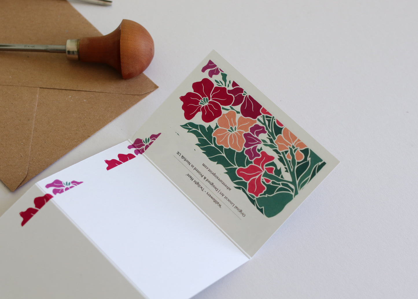 Twilight Haze Wallflower Garland Card | Single Card & Envelope