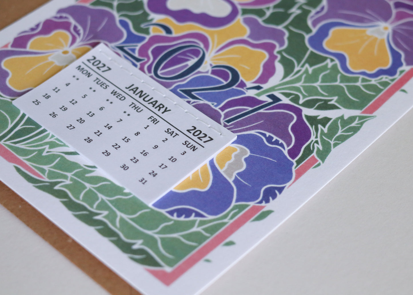 Pansies for Thoughts: 2027 Stand-Up Desk Calendar