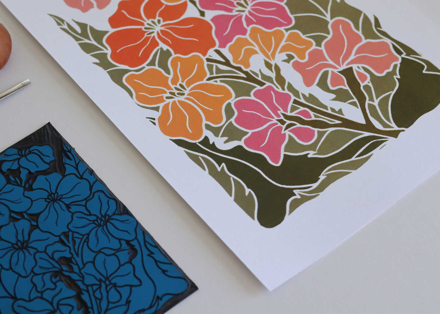 Sunset Ember Wallflowers | Art Print on Cotton Paper