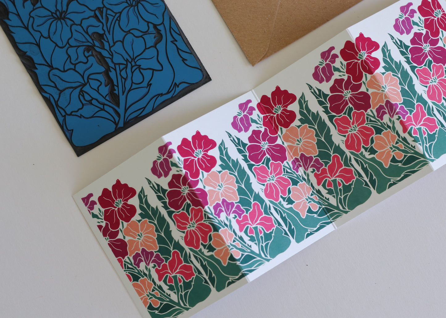 Twilight Haze Wallflower Garland Card | Single Card & Envelope