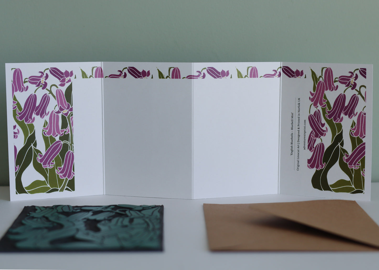 Bluebell Mist Garland Card | Single Card & Envelope