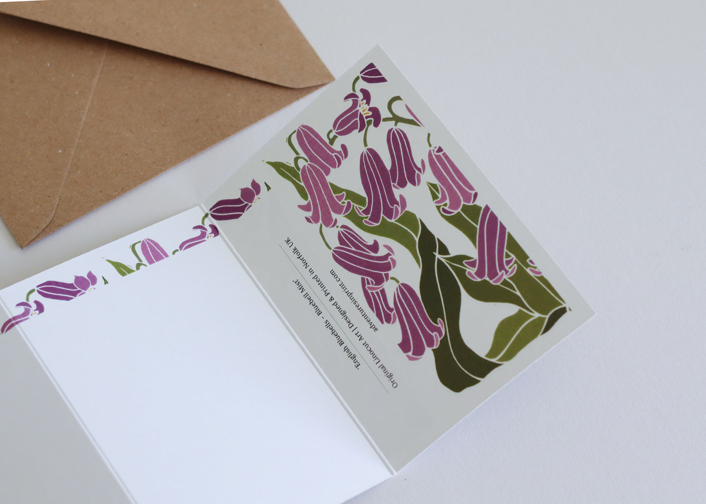 Bluebell Mist Garland Card | Single Card & Envelope