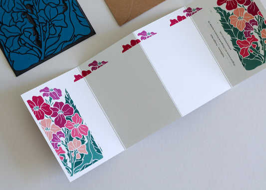 Twilight Haze Wallflower Garland Card | Single Card & Envelope