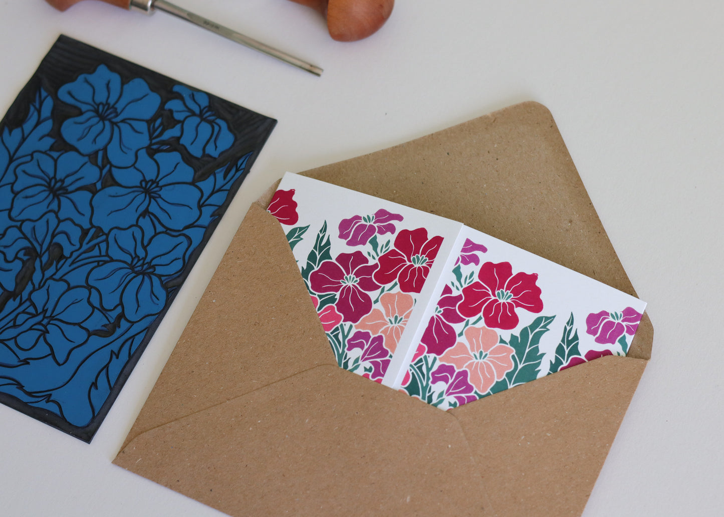 Twilight Haze Wallflower Garland Card | Single Card & Envelope
