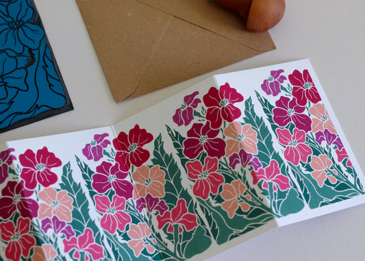 Twilight Haze Wallflower Garland Card | Single Card & Envelope