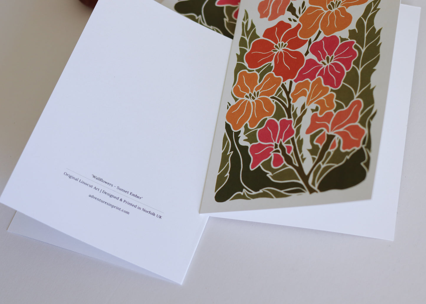 Sunset Ember Wallflowers | Set of 8 Notecards & Envelopes