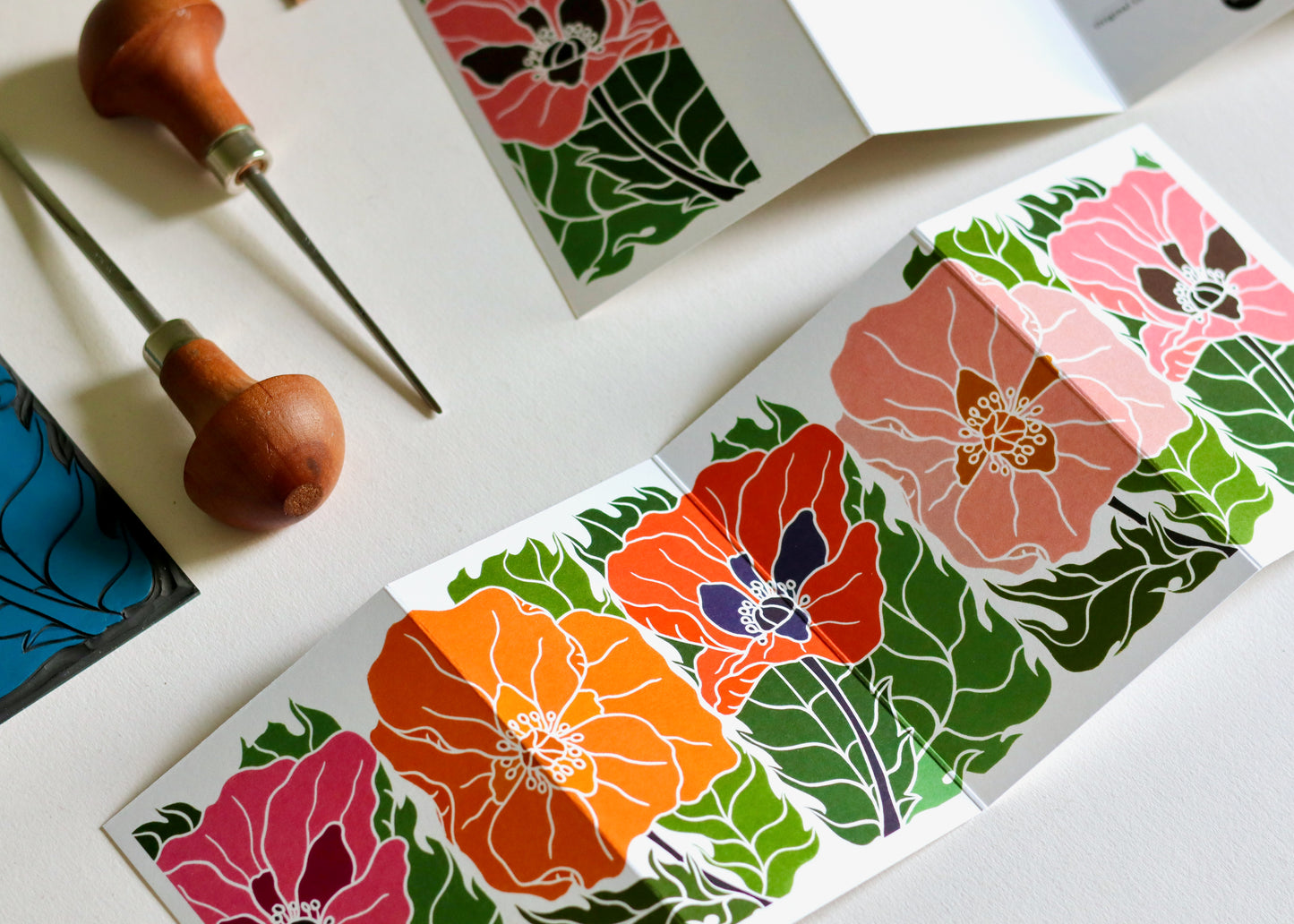 Poppy Parade Concertina Card | Single Card & Envelope