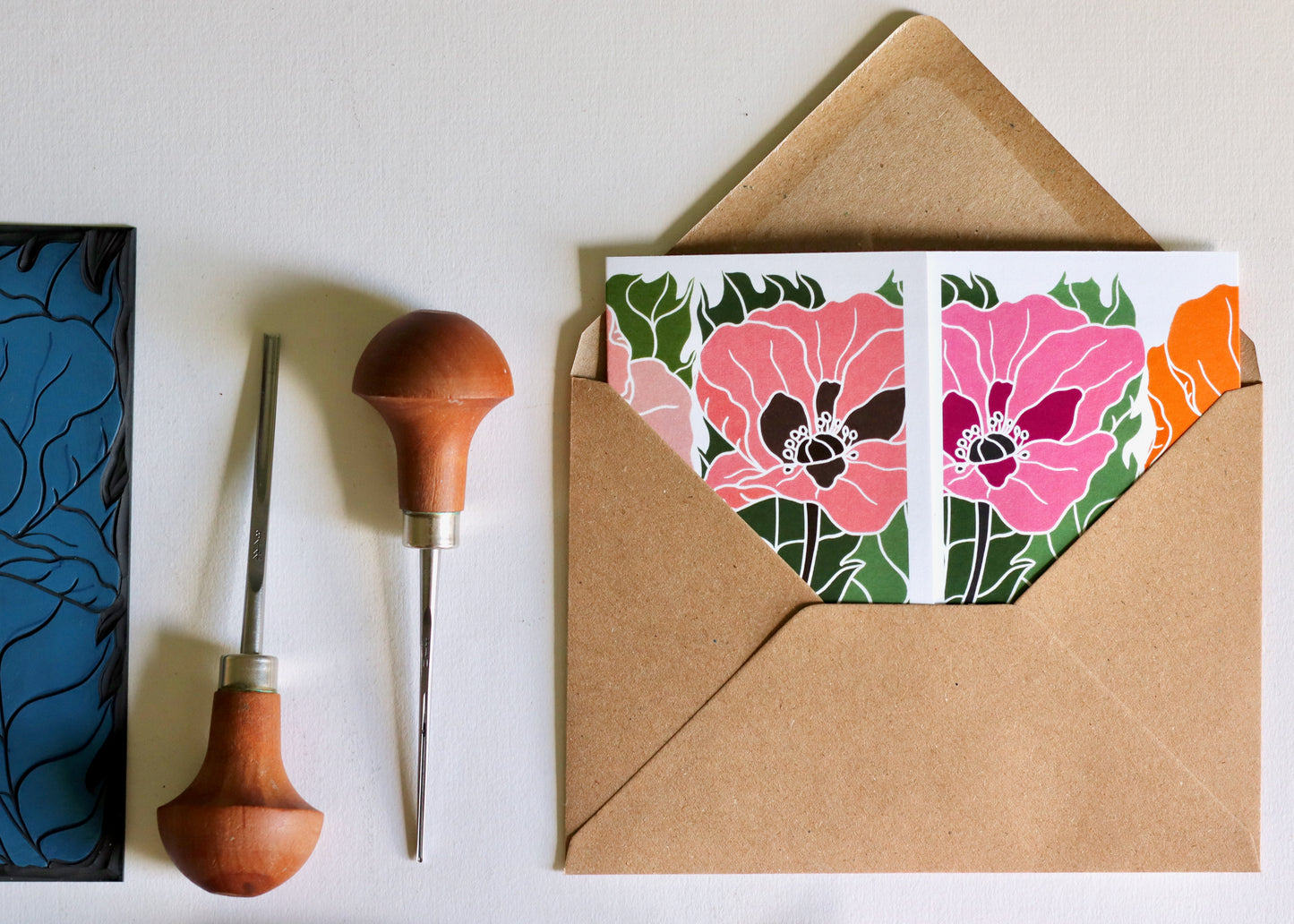 Poppy Parade Concertina Card | Single Card & Envelope
