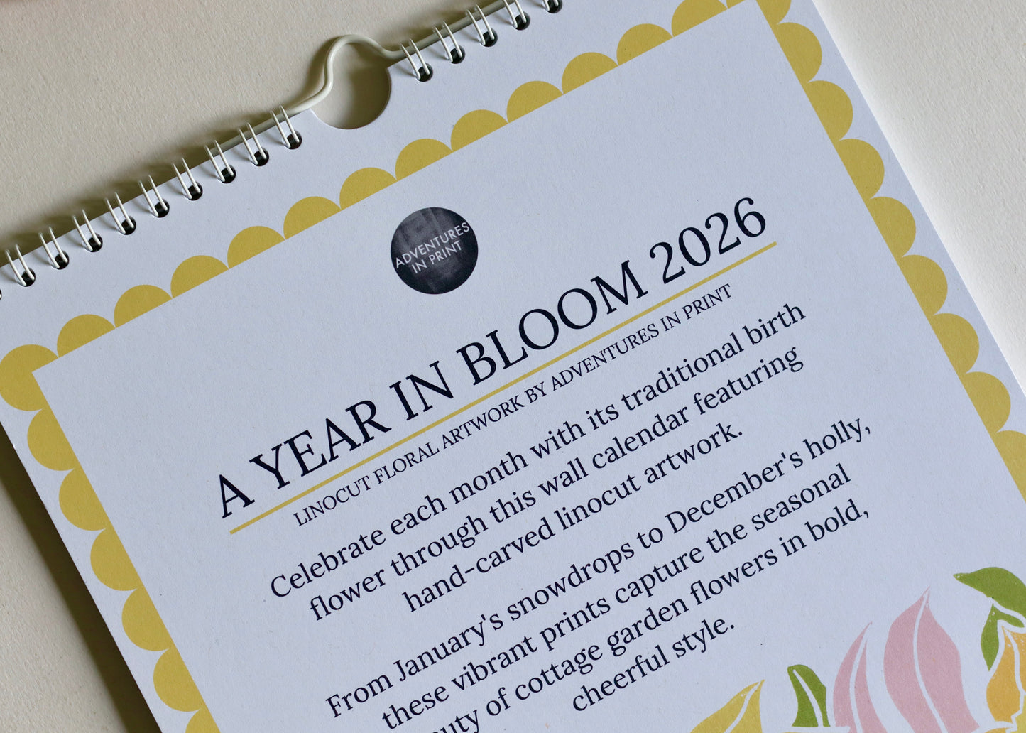 A Year in Bloom Hanging Wall Calendar 2026