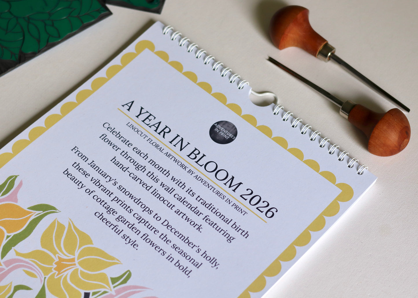 A Year in Bloom Hanging Wall Calendar 2026