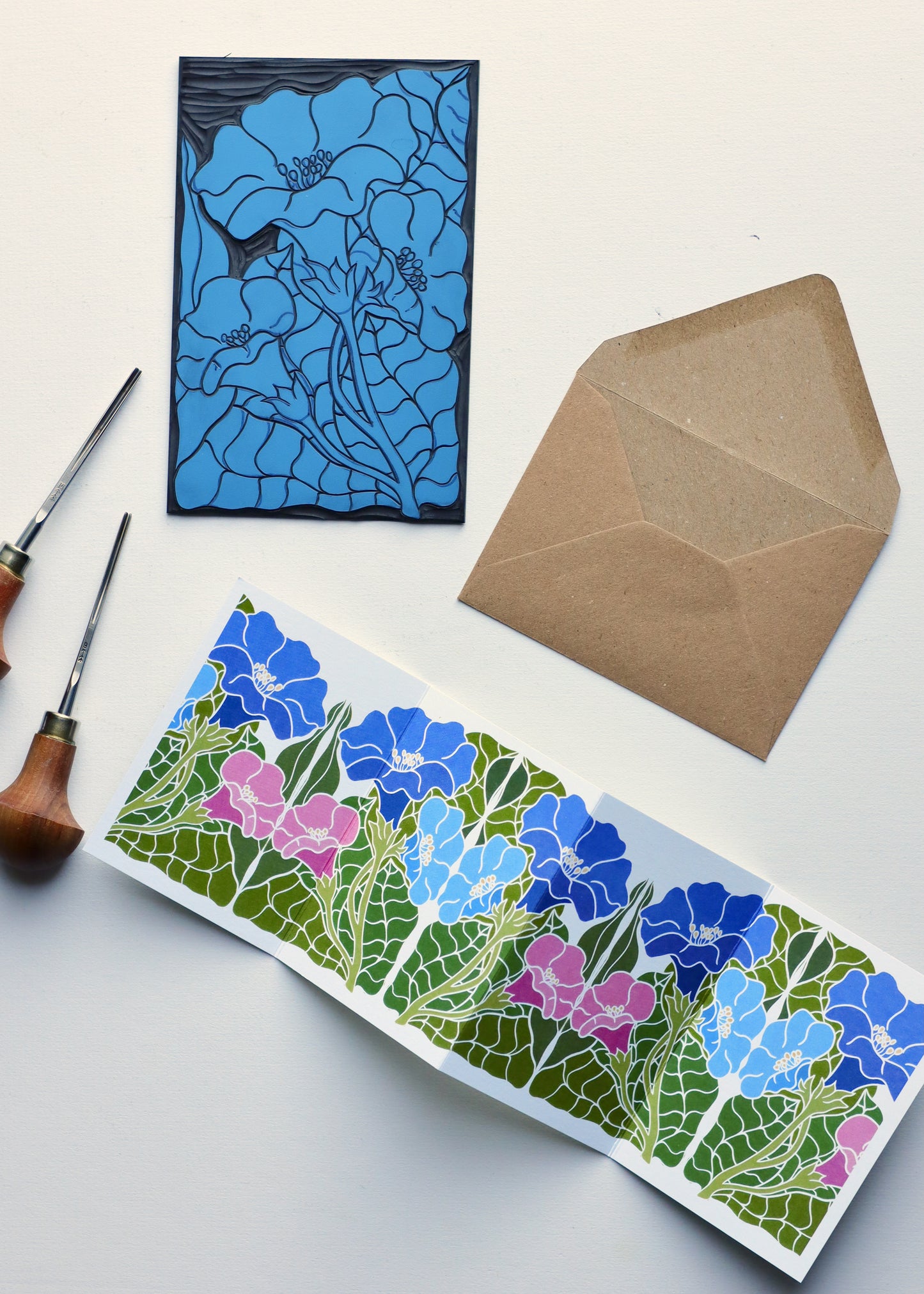 Morning Glory in Bloom Garland Card | Single Card & Envelope