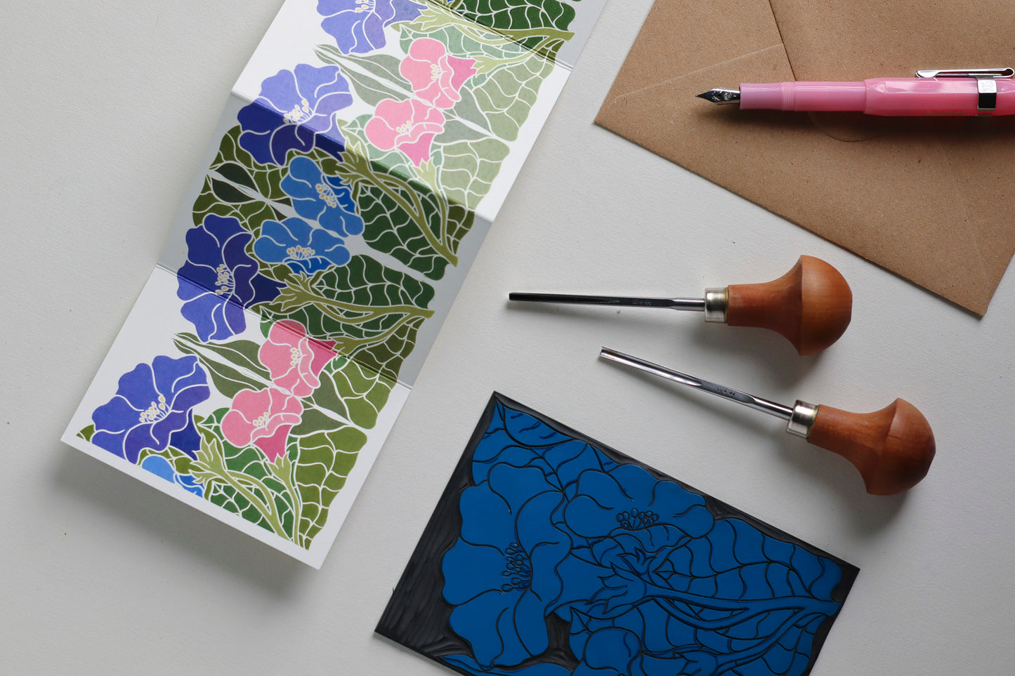 Morning Glory in Bloom Garland Card | Single Card & Envelope