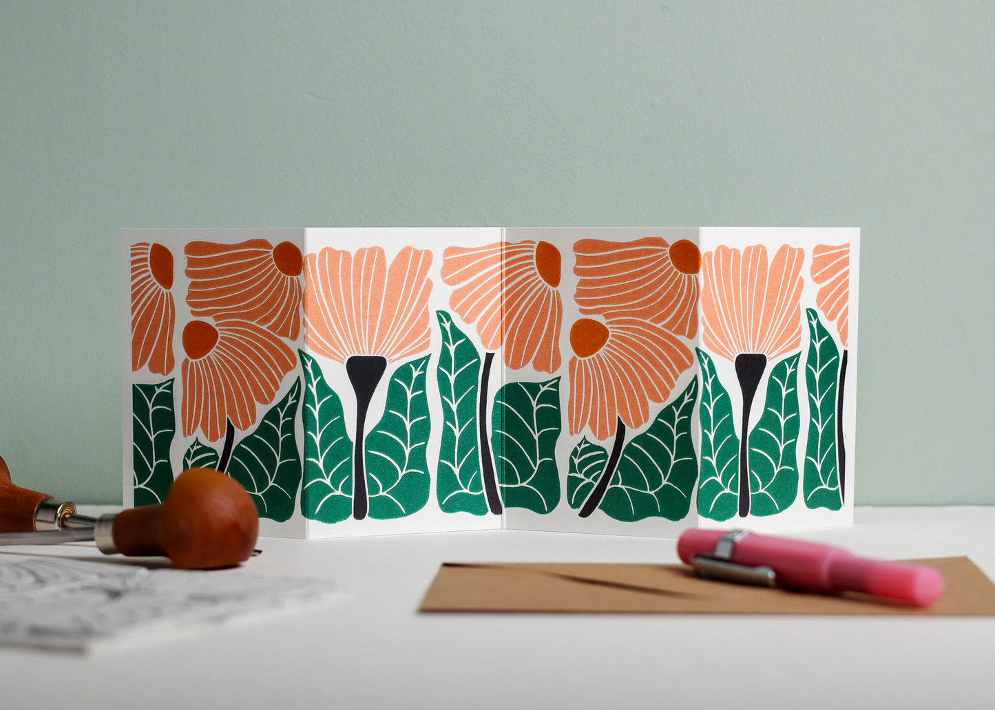 Garden Chorus Garland Card | Single Card & Envelope