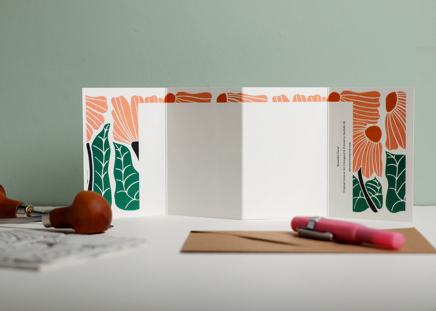 Garden Chorus Garland Card | Single Card & Envelope