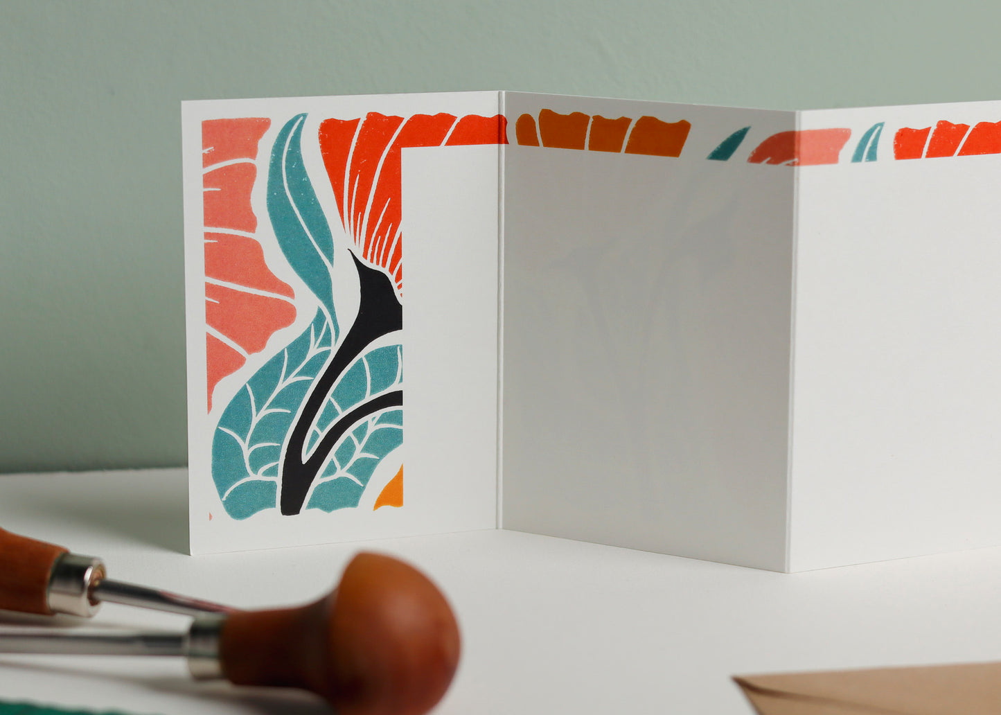 Happy Floral Garland Card | Single Card & Envelope