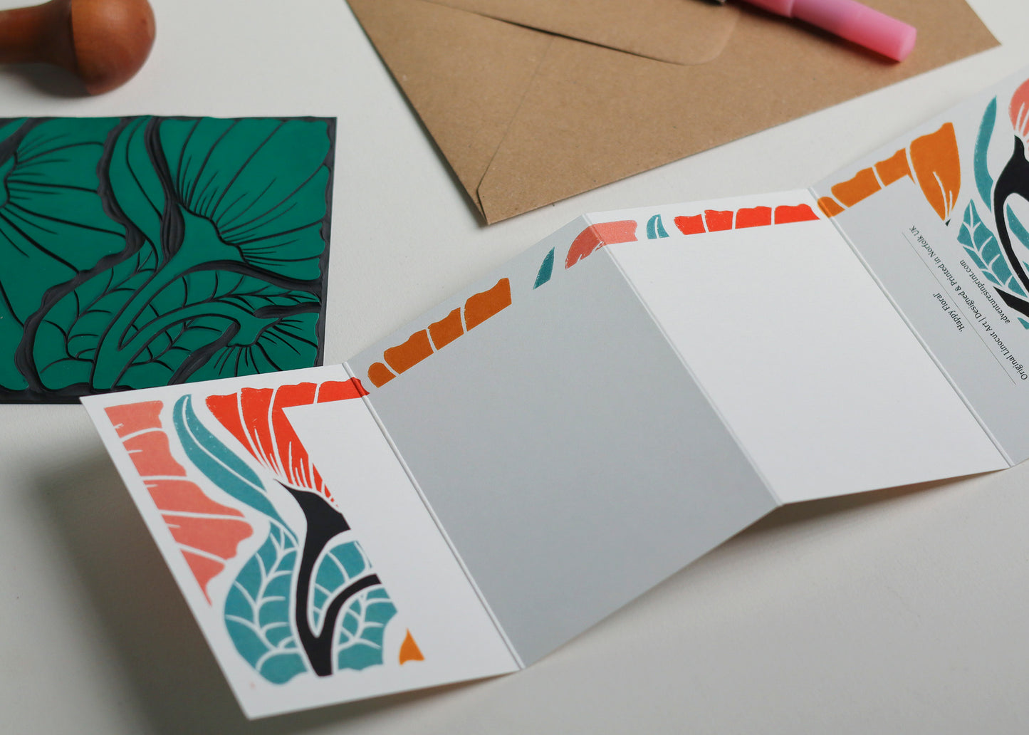 Happy Floral Garland Card | Single Card & Envelope