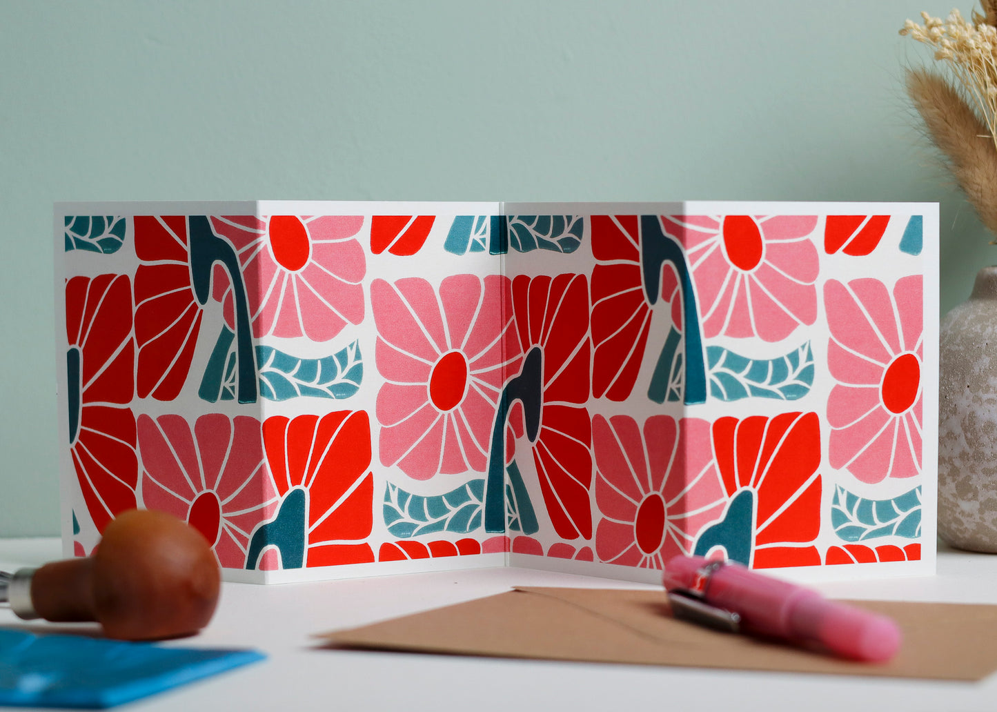 Bloom Burst Garland Card | Single Card & Envelope