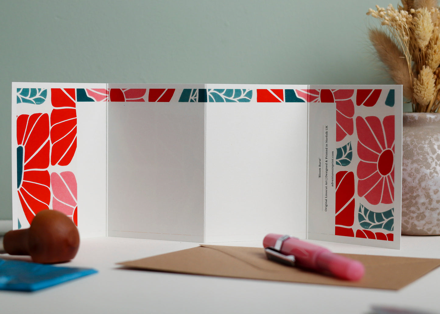 Bloom Burst Garland Card | Single Card & Envelope