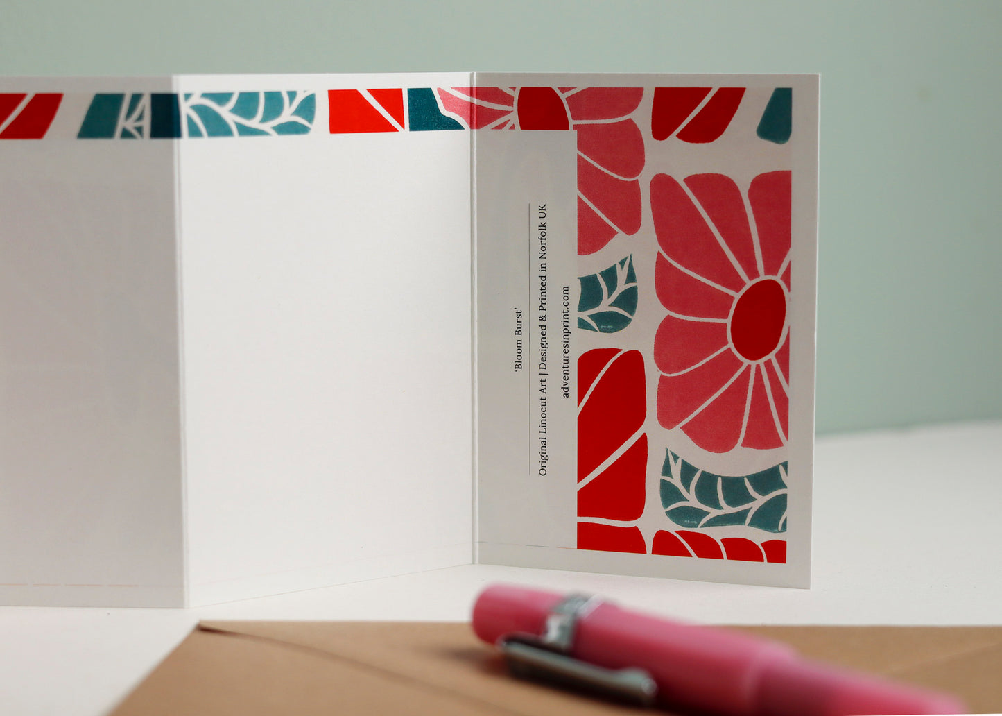 Bloom Burst Garland Card | Single Card & Envelope