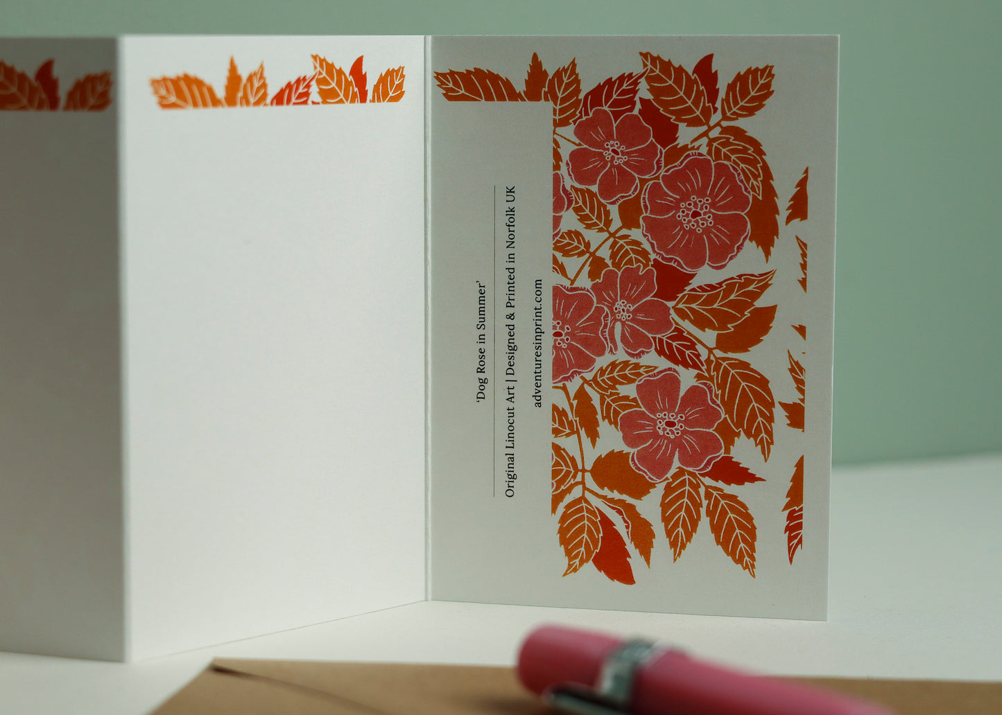 Dog Rose in Summer Garland Card | Single Card & Envelope
