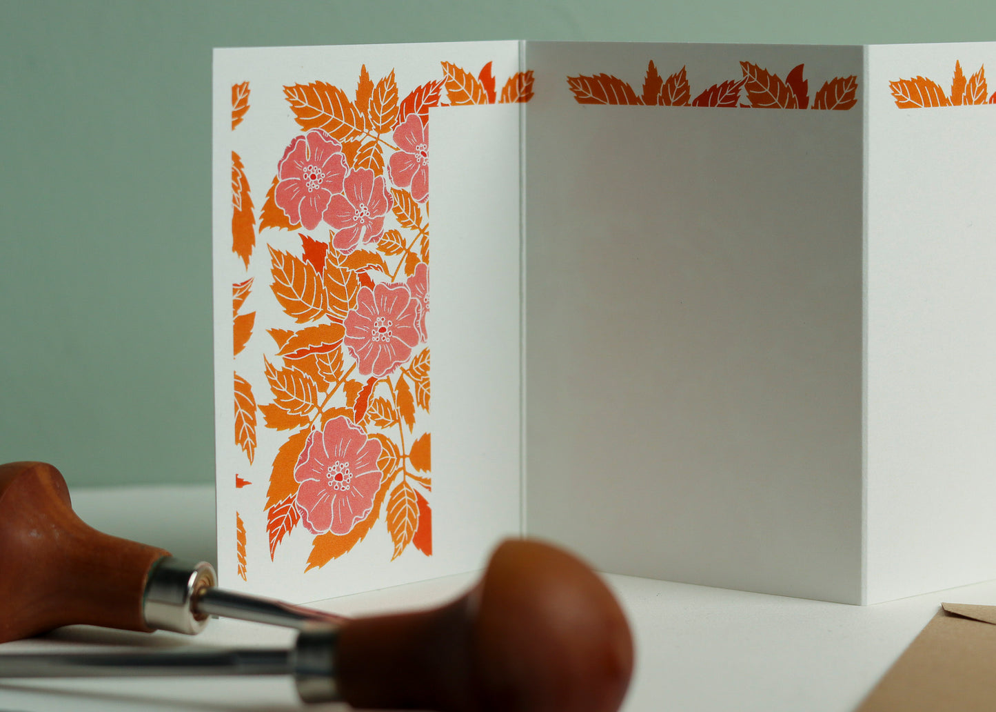 Dog Rose in Summer Garland Card | Single Card & Envelope