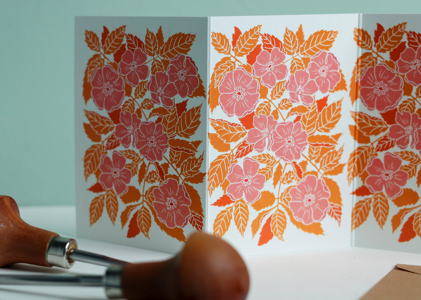 Dog Rose in Summer Garland Card | Single Card & Envelope